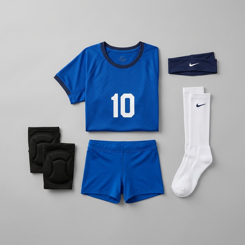 Volleyball uniform rules quick reference with jersey, shorts, socks, and accessories