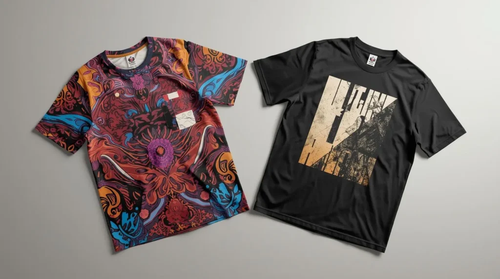 What is sublimation printing vs screen printing comparison showing jersey texture difference side by side