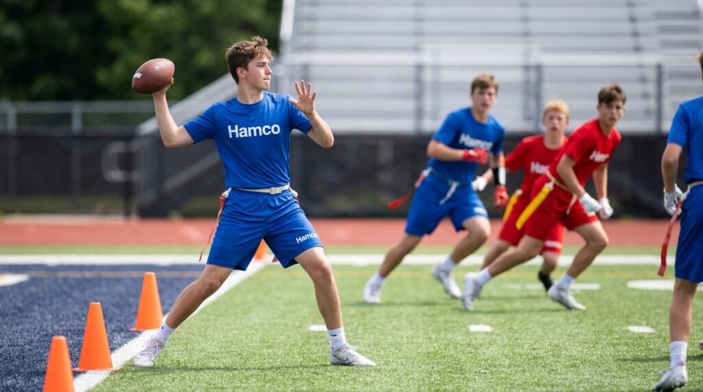 Quarterback forced to throw from inside the no run zone near the end zone