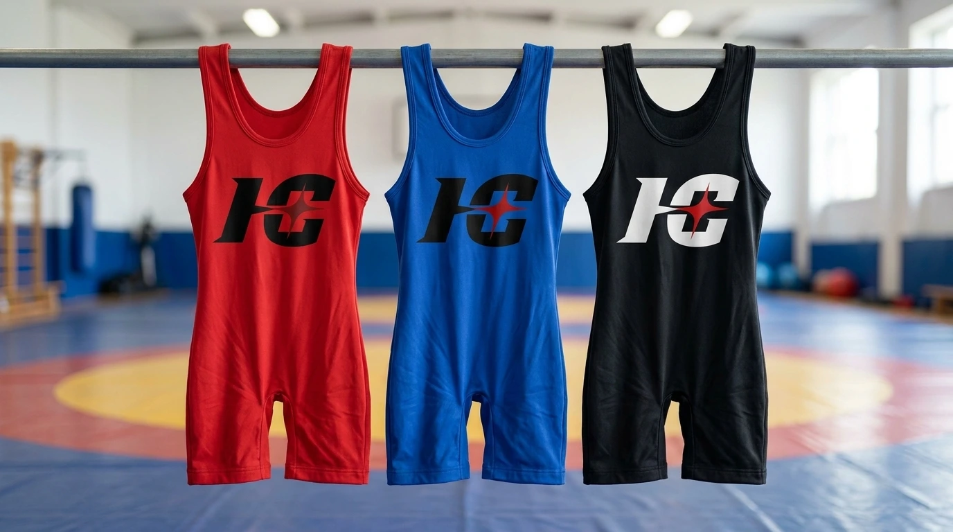 Five wrestling singlet cuts and colors compared side by side for a singlet brands buying guide