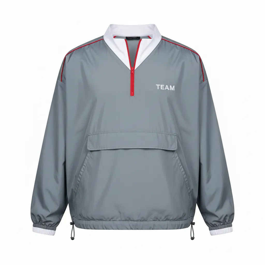 Custom Baseball Wind Shirt Pullover - Front View - HAMCO