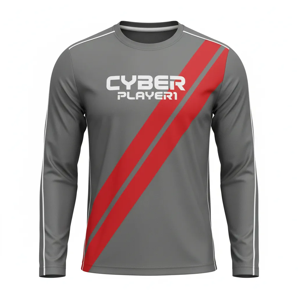 Custom Esports Long Sleeve T-Shirts - Front View - HAMCO