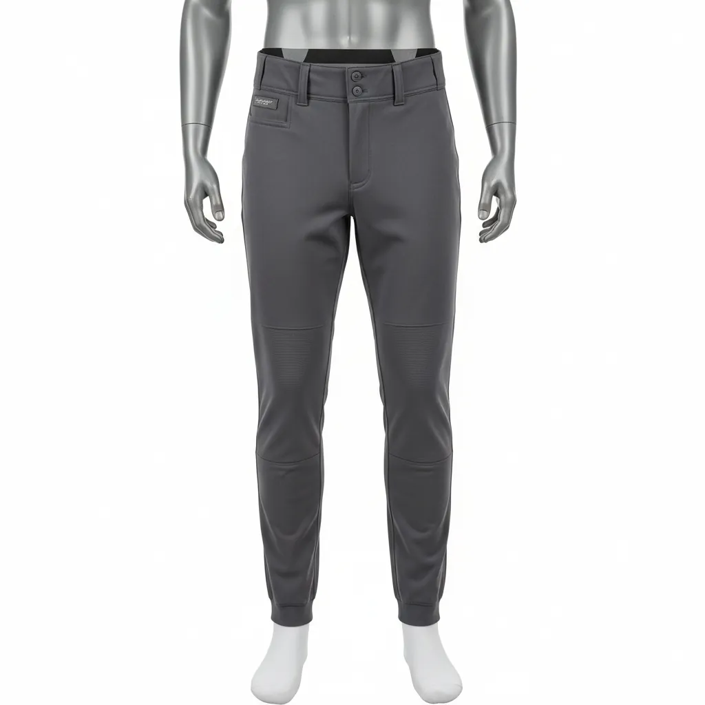 Custom Baseball Ankle Length Baseball Pant - Custom Design - Ankle Length Pant Charcoal Solid - Front View - HAMCO Sports Inc.