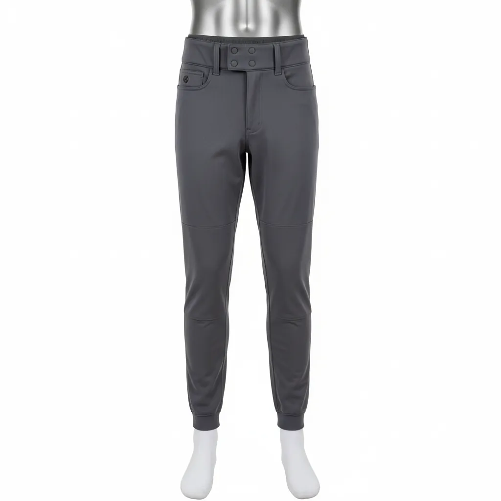 Custom Baseball Ankle Length Baseball Pant - Custom Design - Ankle Length Pant Graphite Solid - Front View - HAMCO Sports Inc.