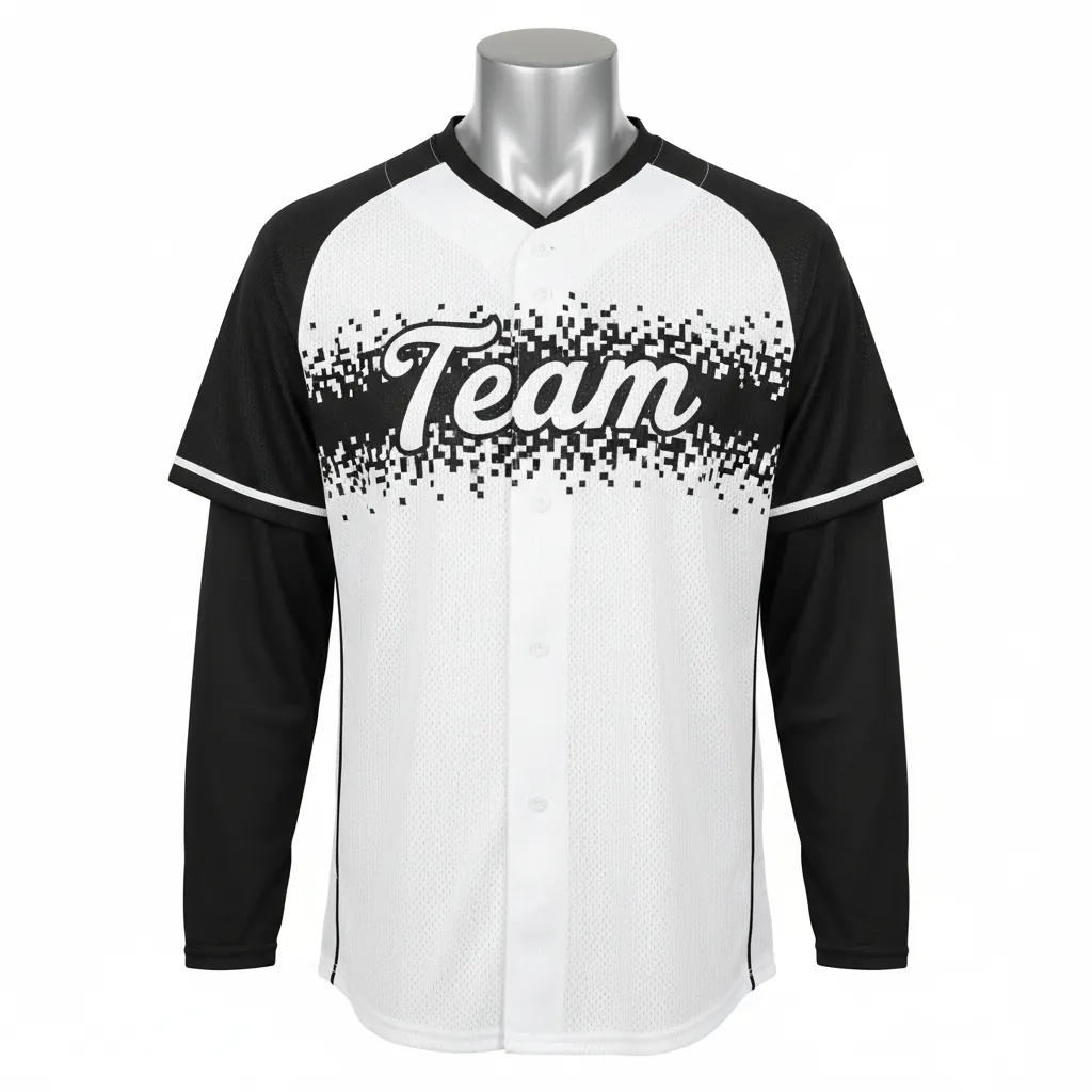 Custom Baseball Batting Practice Jersey - Black - Practice Jersey Full Mesh Pixel - Front View - HAMCO Sports Inc.
