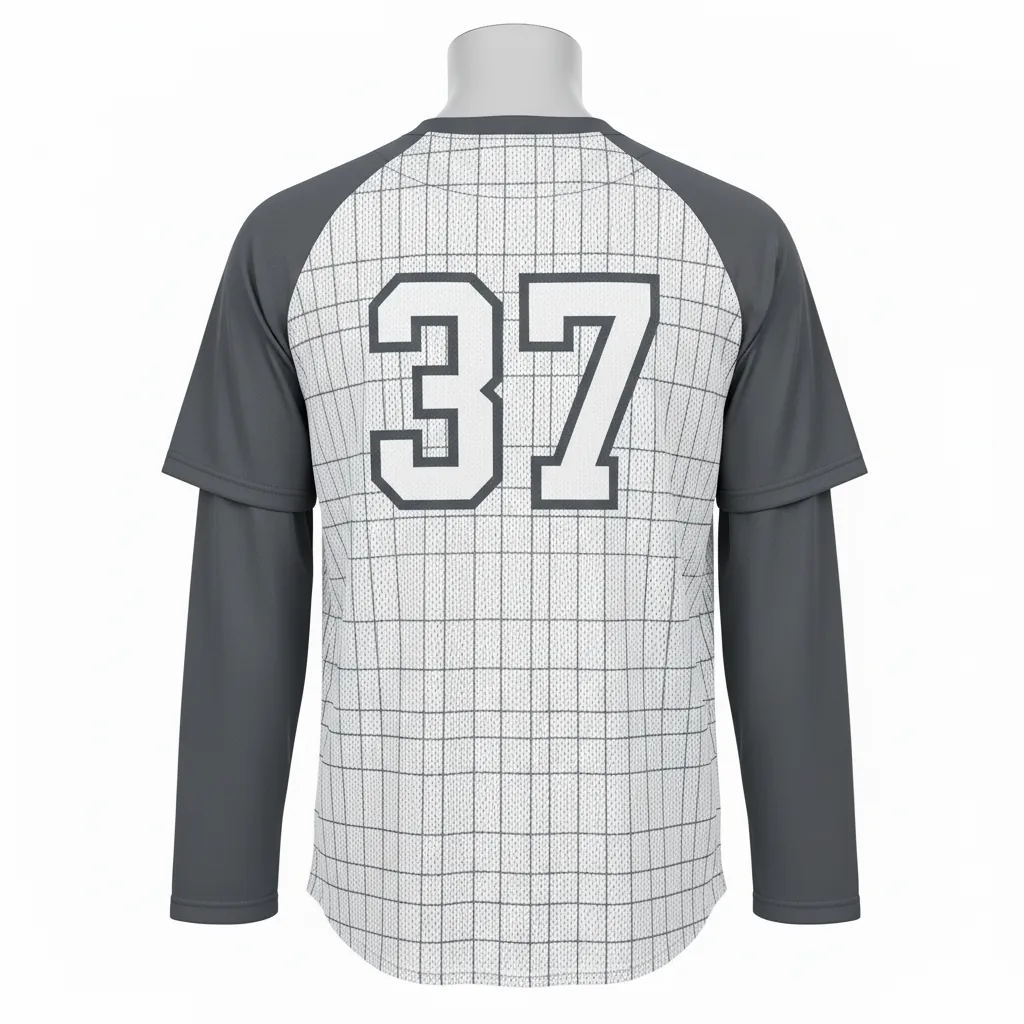 Custom Baseball Batting Practice Jersey - Custom Design - Practice Jersey Full Mesh Charcoal Crosshatch - Back View - HAMCO Sports Inc.