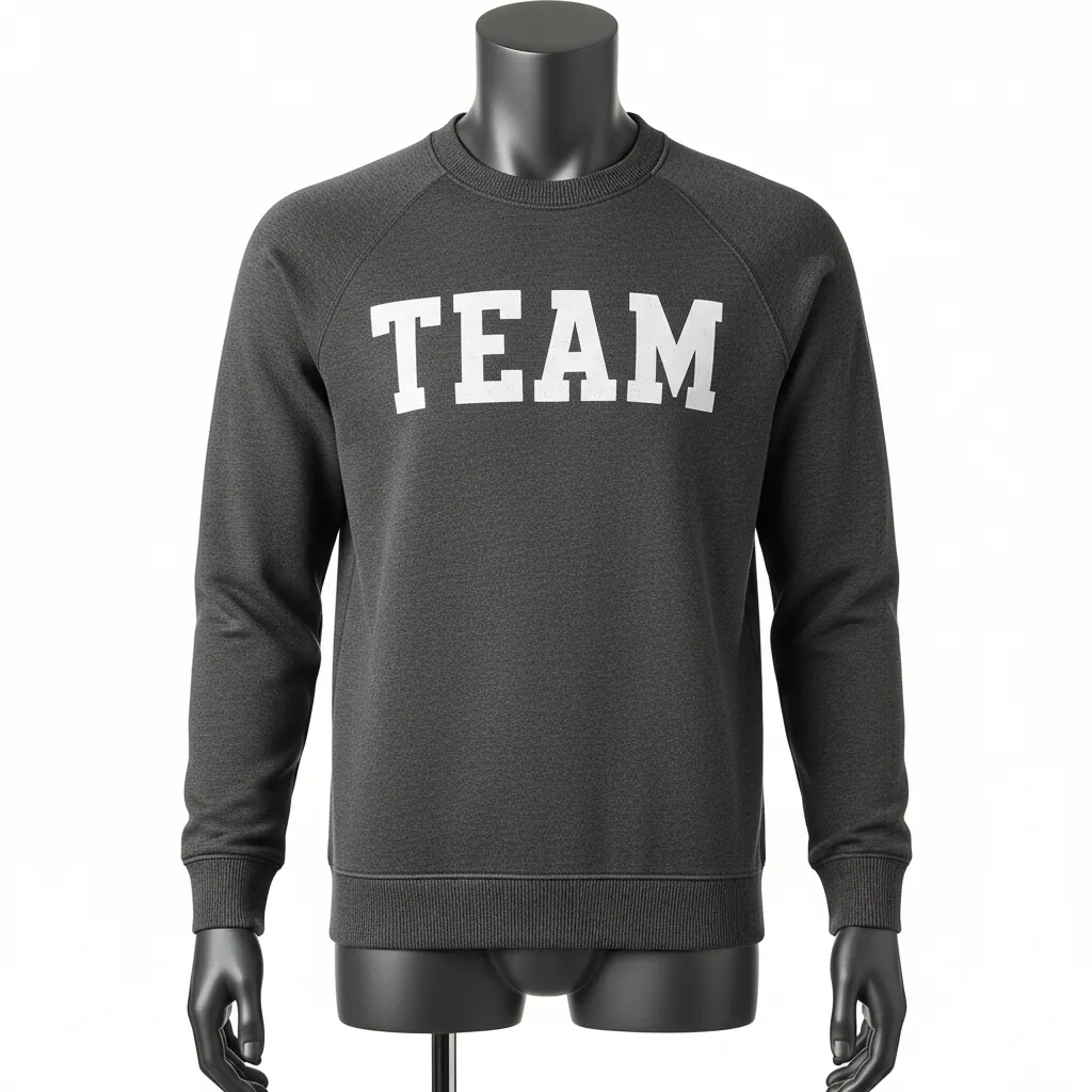 Custom Baseball Crewneck Baseball Sweatshirt - Grey - Sweatshirt Charcoal Solid - Front View - HAMCO Sports Inc.