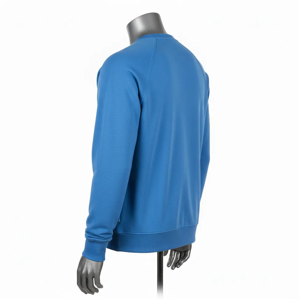 Custom Baseball Crewneck Baseball Sweatshirt - Blue - Sweatshirt Columbia Solid - Back View - HAMCO Sports Inc.