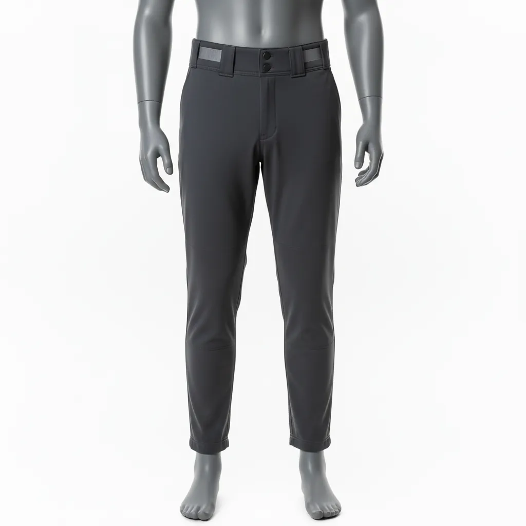 Custom Baseball Full Length Baseball Pant - Custom Design - Full Length Pant Graphite Solid Modern - Front View - HAMCO Sports Inc.