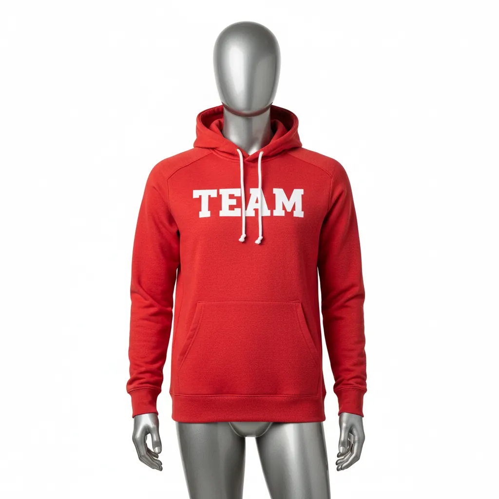 Custom Baseball Pullover Baseball Hoodie - Red - Pullover Hoodie Athletic Solid - Front View - HAMCO Sports Inc.