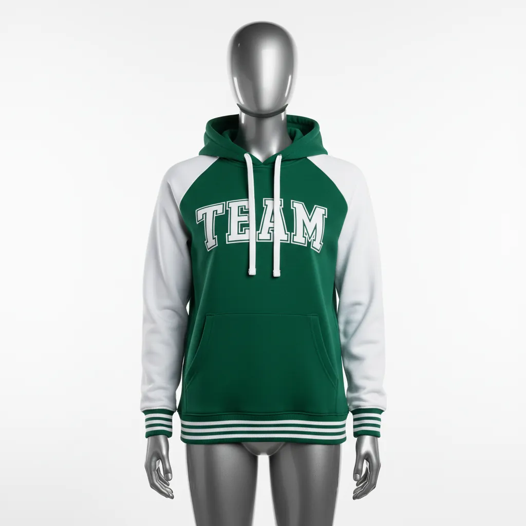 Custom Baseball Pullover Baseball Hoodie - Green - Pullover Hoodie Forest Solid - Front View - HAMCO Sports Inc.