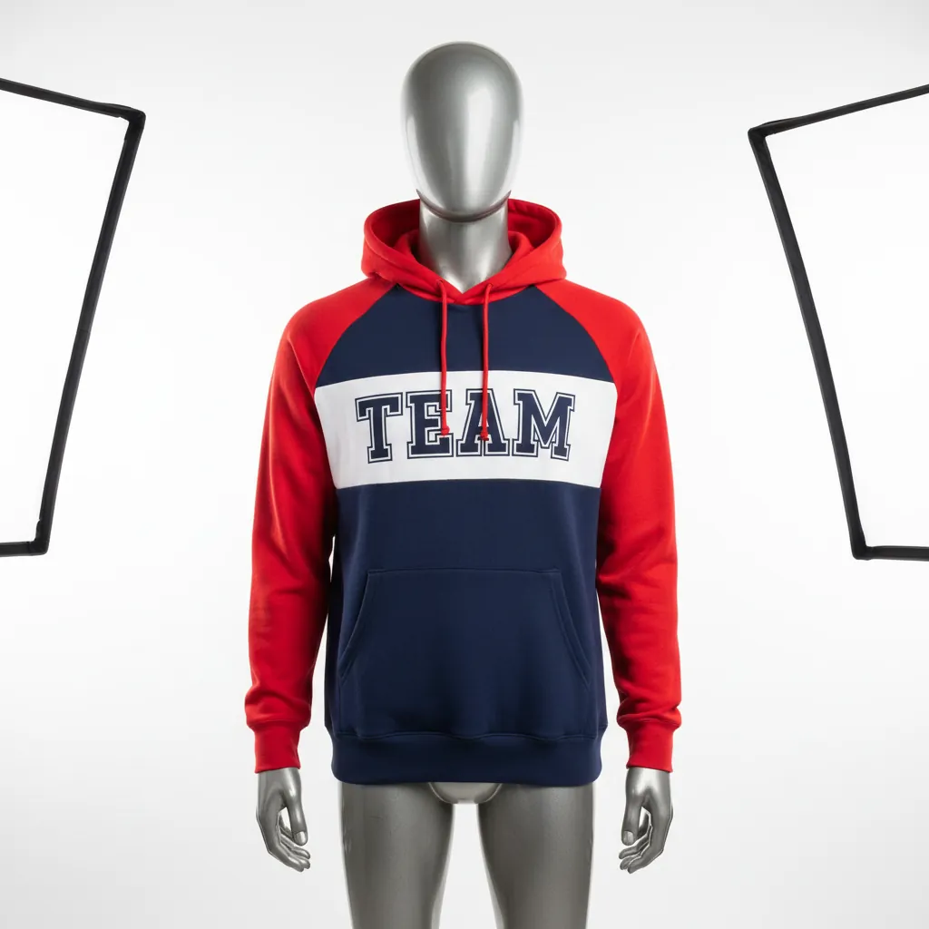 Custom Baseball Pullover Baseball Hoodie - Navy, Red - Pullover Hoodie Classic Varsity Retro - Front View - HAMCO Sports Inc.