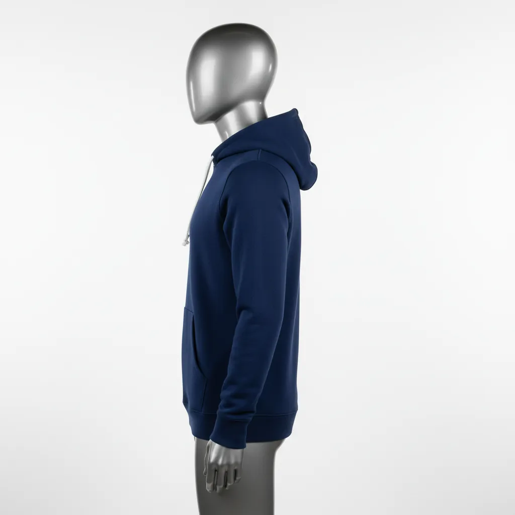 Custom Baseball Pullover Baseball Hoodie - Navy - Pullover Hoodie Solid - Back View - HAMCO Sports Inc.