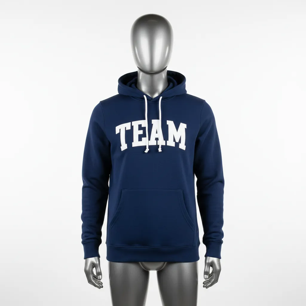 Custom Baseball Pullover Baseball Hoodie - Navy - Pullover Hoodie Solid - Front View - HAMCO Sports Inc.