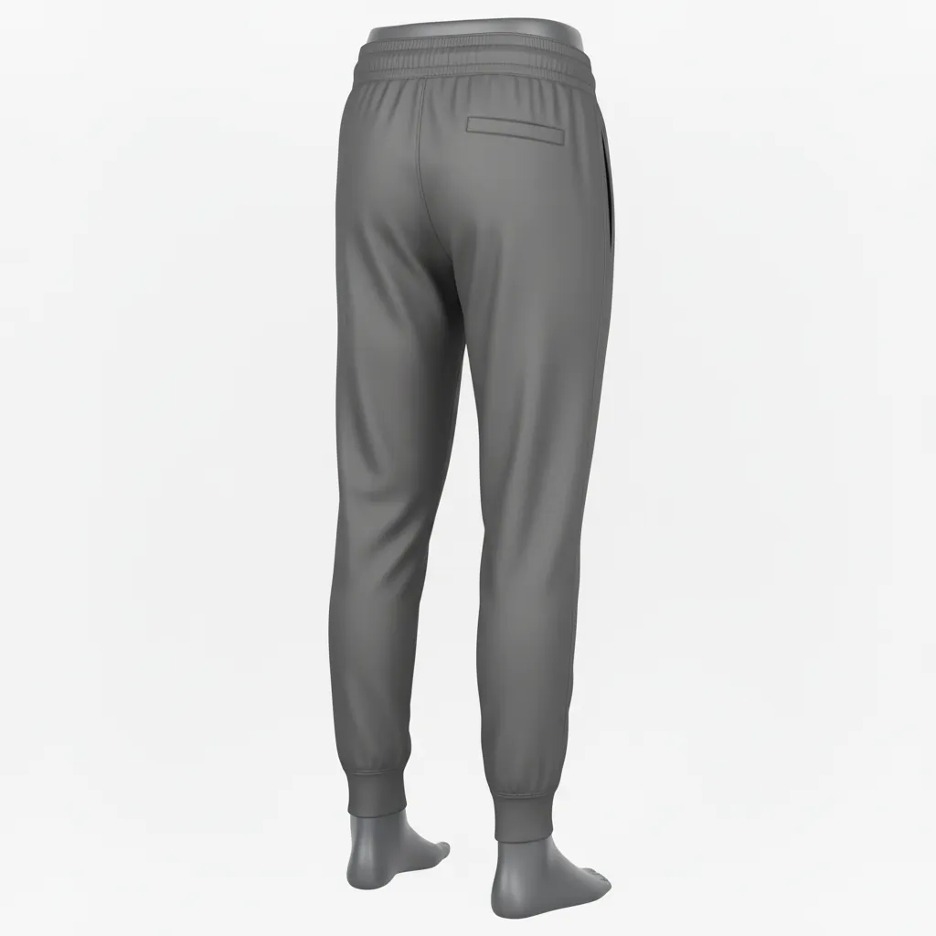 Custom Basketball Basketball Joggers - Custom Design - Joggers Charcoal Solid Minimal - Back View - HAMCO Sports Inc.