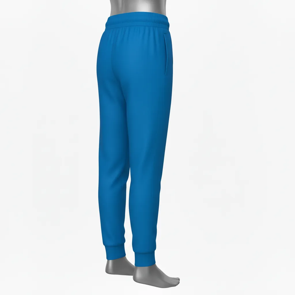 Custom Basketball Basketball Joggers - Blue - Joggers Columbia Solid - Back View - HAMCO Sports Inc.