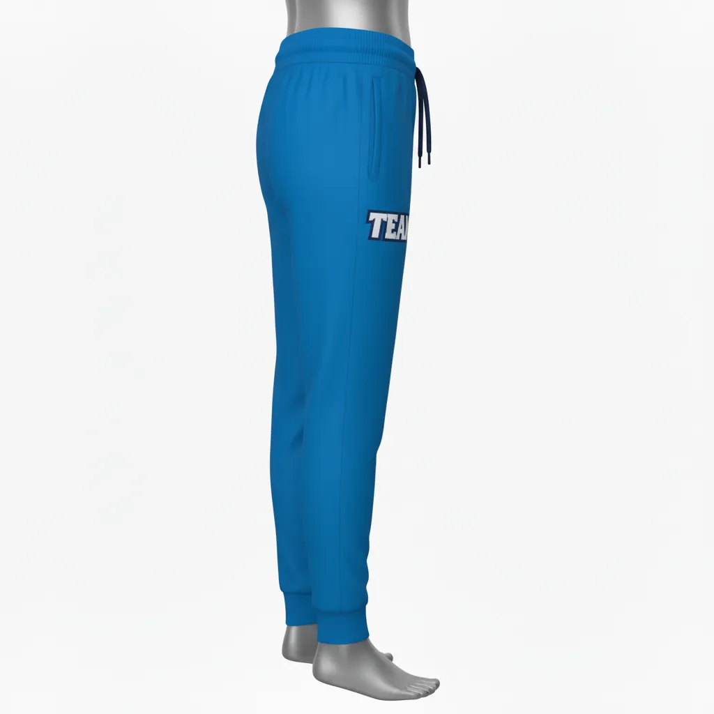 Custom Basketball Basketball Joggers - Blue - Joggers Columbia Solid - Front View - HAMCO Sports Inc.