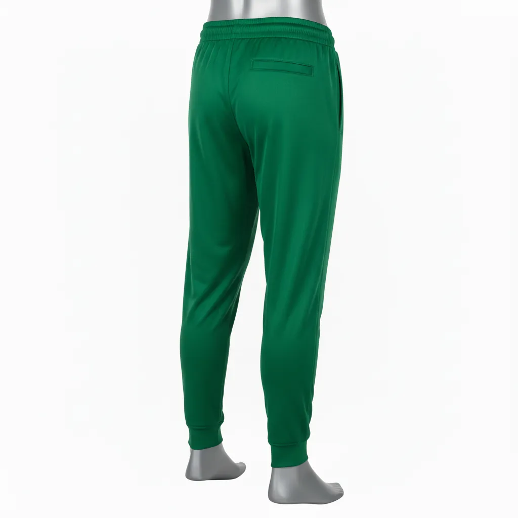 Custom Basketball Basketball Joggers - Green - Joggers Forest Solid - Back View - HAMCO Sports Inc.