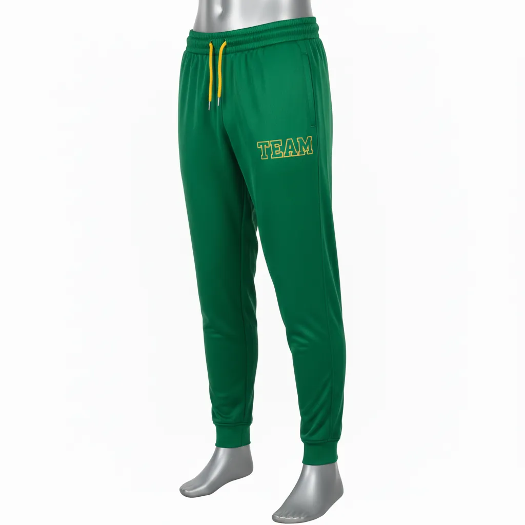 Custom Basketball Basketball Joggers - Green - Joggers Forest Solid - Front View - HAMCO Sports Inc.