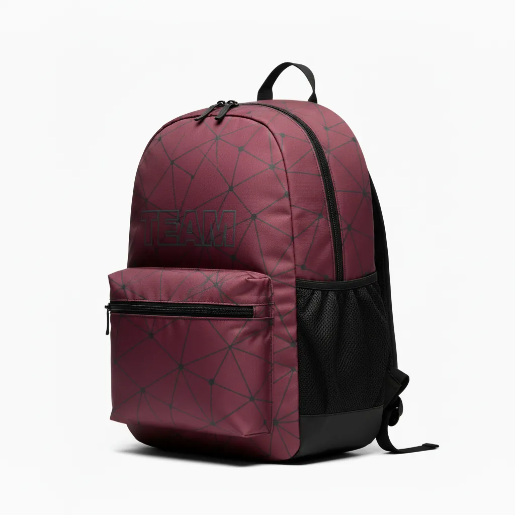 Custom Basketball Basketball Team Backpack - White - Backpack Berry Graphite Curved Panel - Front View - HAMCO Sports Inc.