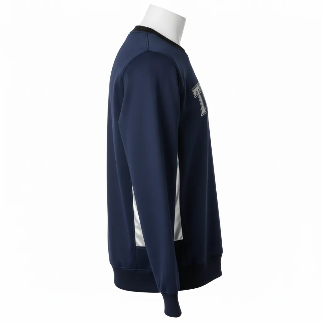 Custom Basketball Crewneck Sweatshirt - Custom Design - Basketball Crewneck Sweatshirt - Side View - HAMCO Sports Inc.