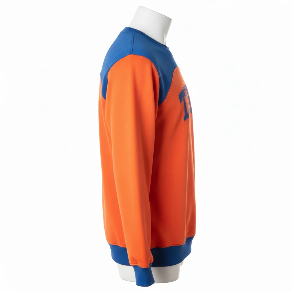 Custom Basketball Crewneck Sweatshirt - Custom Design - Basketball Crewneck Sweatshirts - Side View - HAMCO Sports Inc.