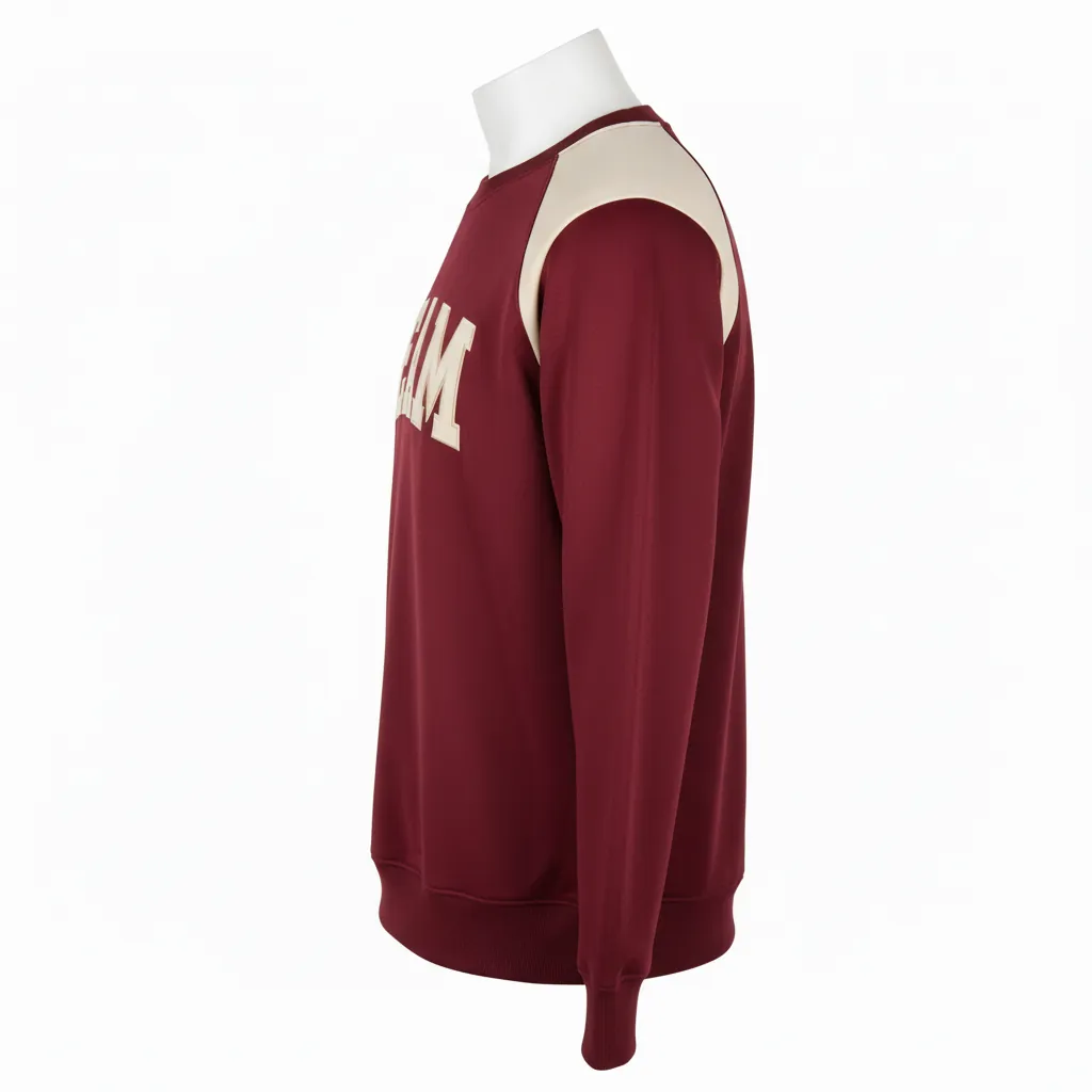 Custom Basketball Crewneck Sweatshirt - Custom Design - Baskketball Crewneck Sweatshirts - Side View - HAMCO Sports Inc.