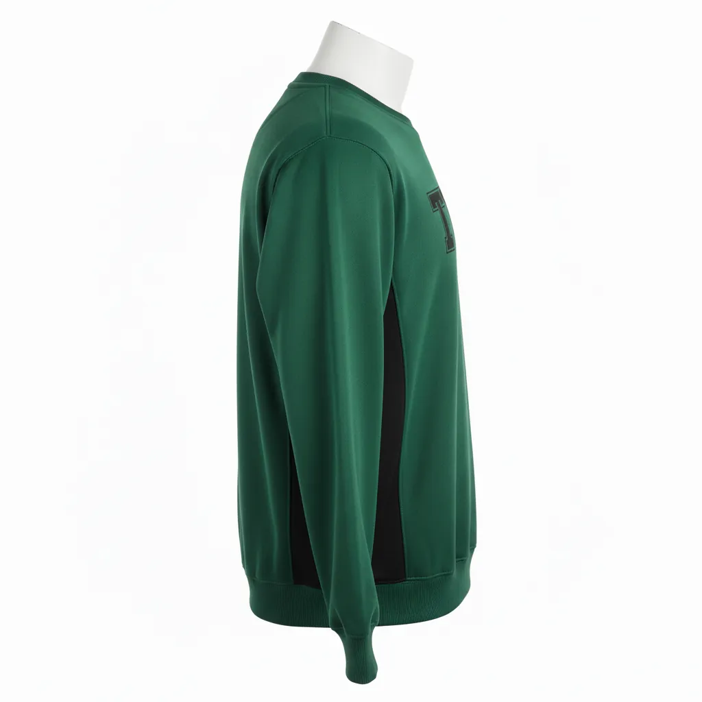 Custom Basketball Crewneck Sweatshirt - Custom Design - Baskketball Crewneck Sweatshirts - Side View - HAMCO Sports Inc.