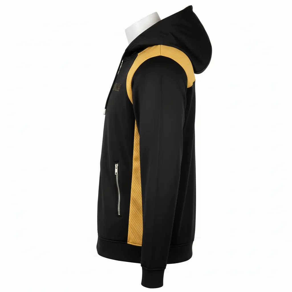 Custom Basketball Full Zip Basketball Hoodie - Custom Design - Basketball Full Zip Hoodie - Side View - HAMCO Sports Inc.