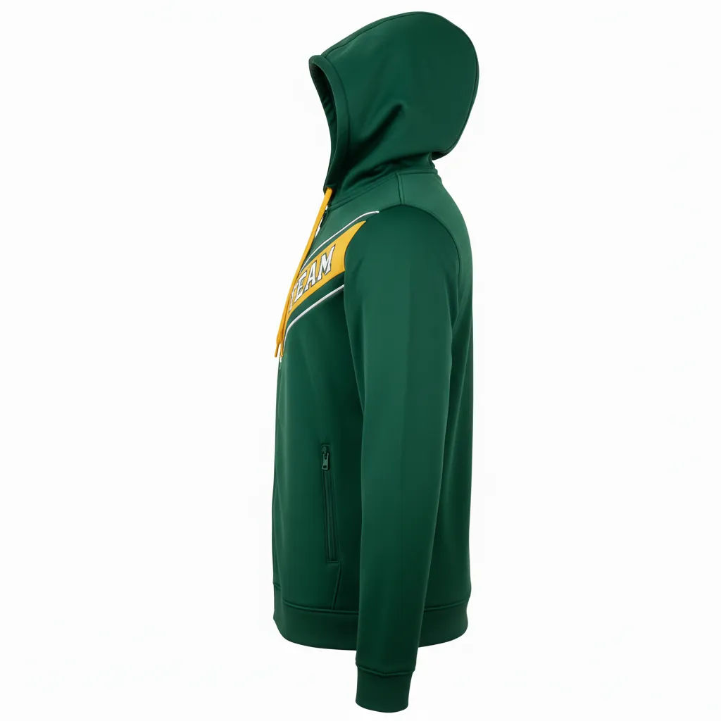 Custom Basketball Full Zip Basketball Hoodie - Custom Design - Basketball Full Zip Hoodie - Side View - HAMCO Sports Inc.