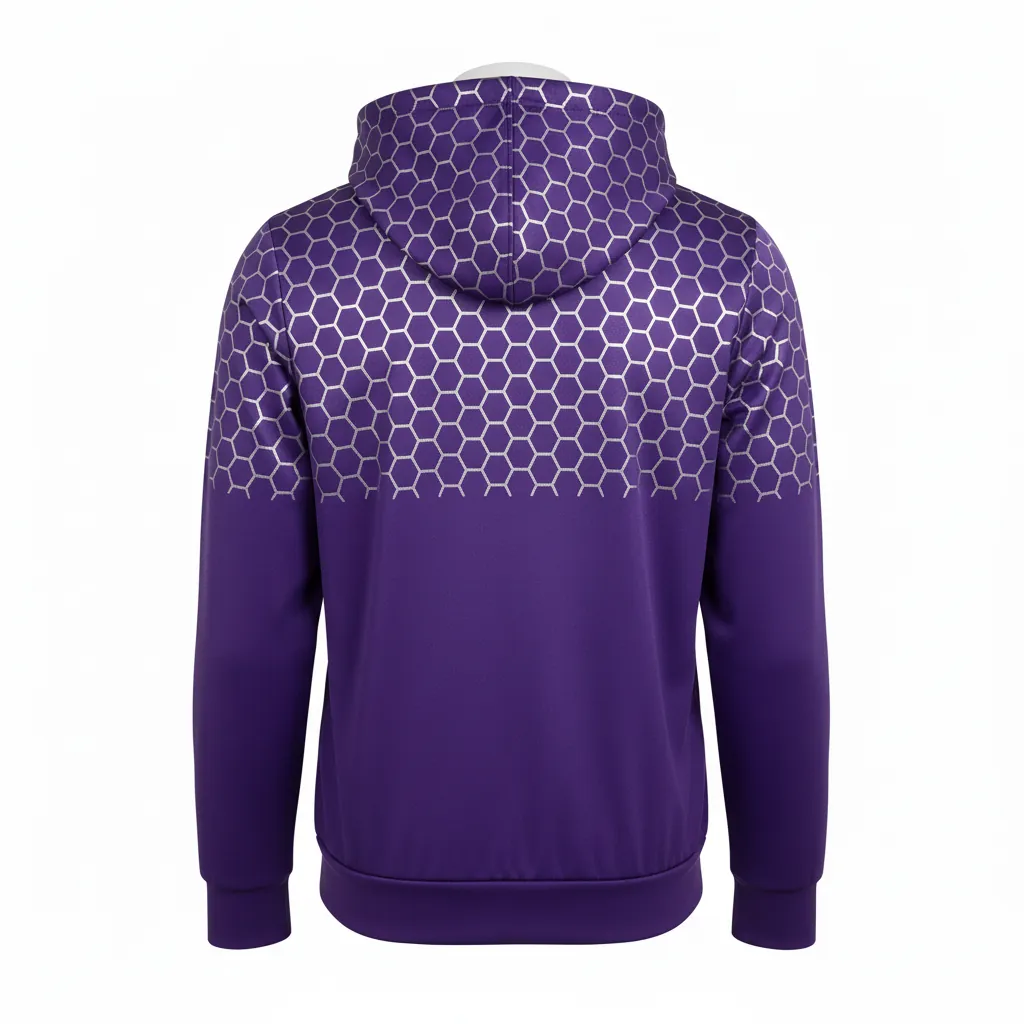 Custom Basketball Full Zip Basketball Hoodie - Custom Design - Basketball Full Zip Hoodie - Back View - HAMCO Sports Inc.