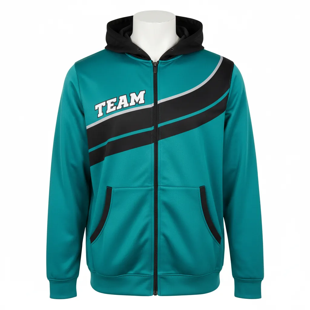 Custom Basketball Full Zip Basketball Hoodie - Custom Design - Basketball Full Zip Hoodie - Front View - HAMCO Sports Inc.