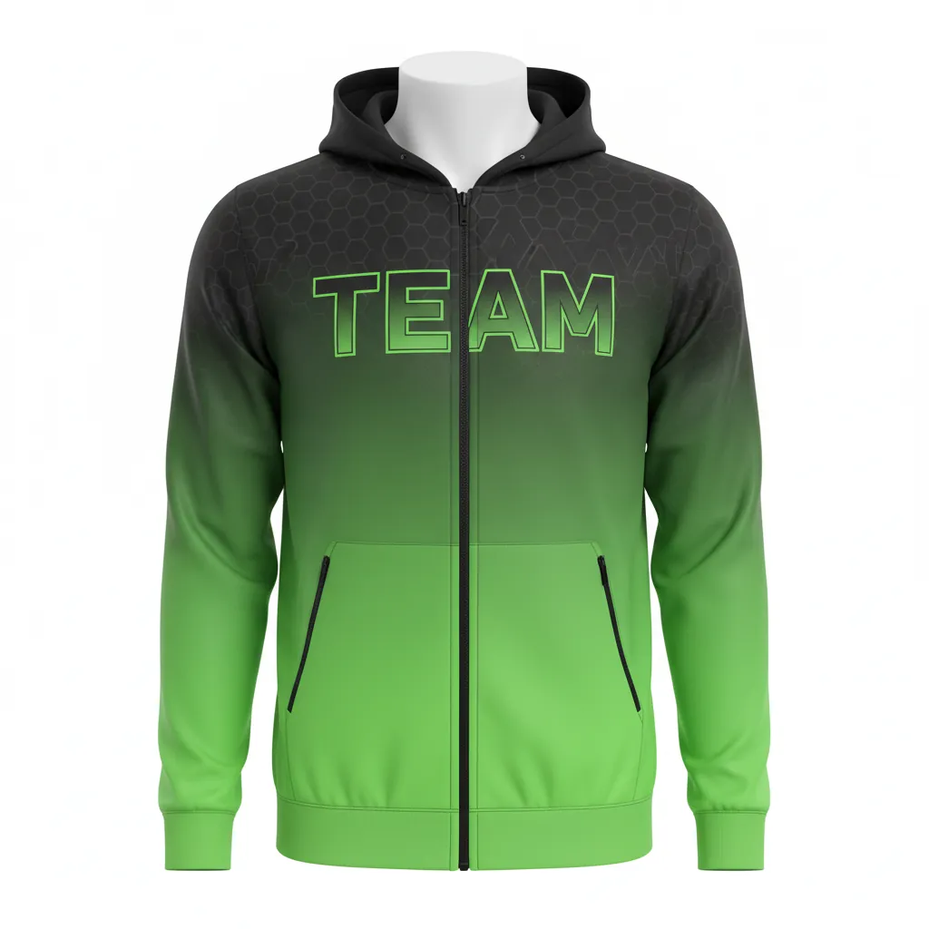 Custom Basketball Full Zip Basketball Hoodie - Custom Design - Basketball Full Zip Hoodie - Front View - HAMCO Sports Inc.