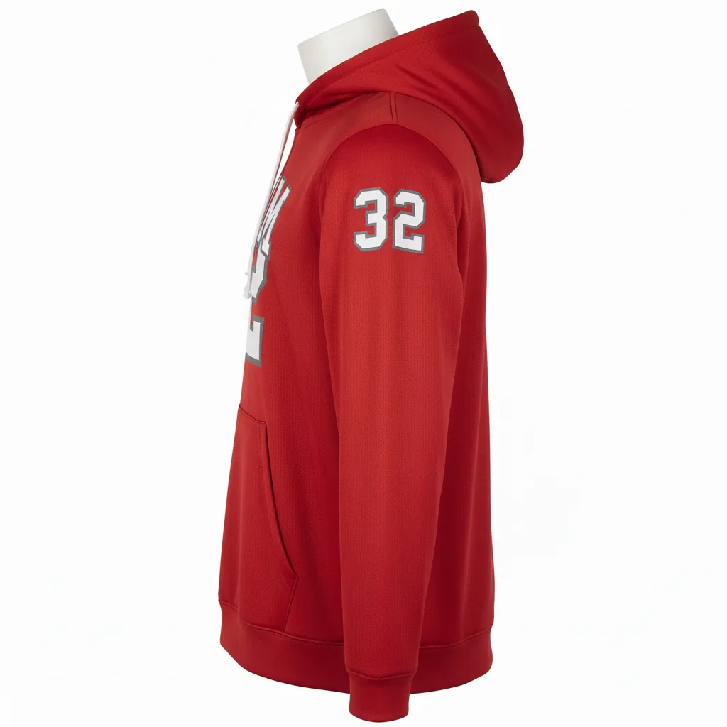 Custom Basketball Pullover Basketball Hoodie - Custom Design - Basketball Pullover Hoodie - Side View - HAMCO Sports Inc.