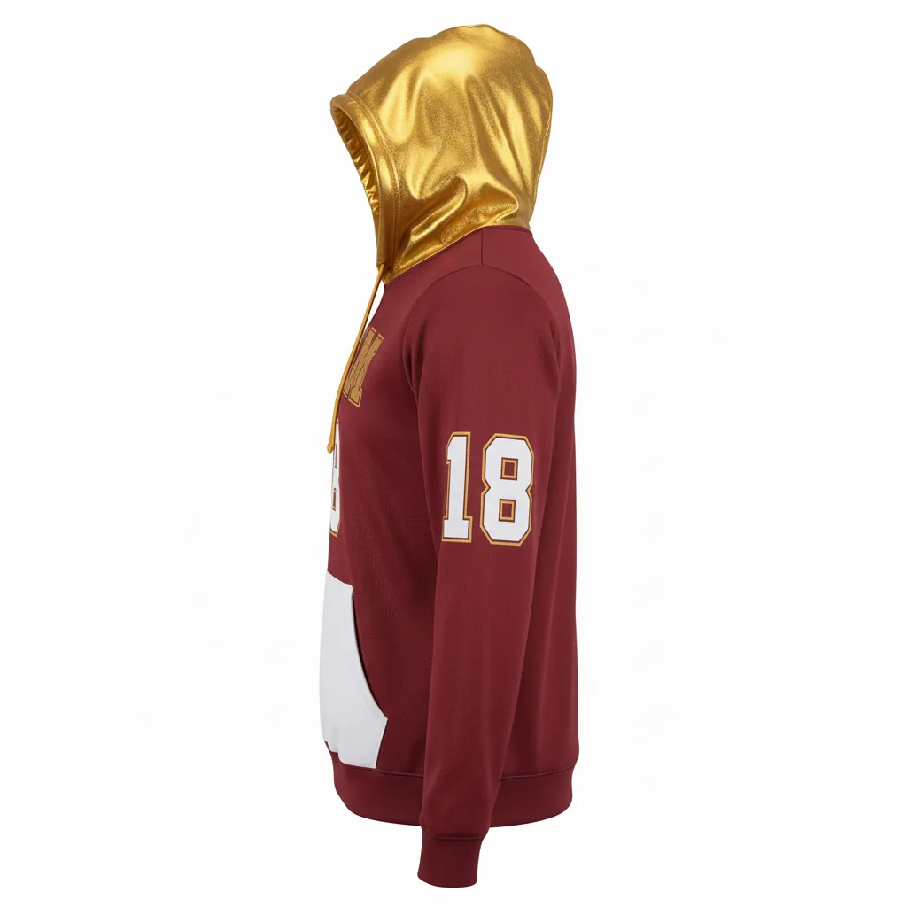 Custom Basketball Pullover Basketball Hoodie - Custom Design - Basketball Pullover Hoodie - Side View - HAMCO Sports Inc.