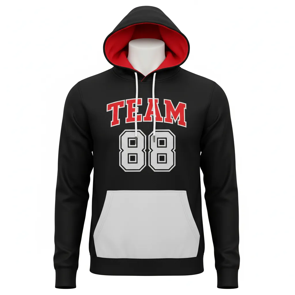 Custom Basketball Pullover Basketball Hoodie - Custom Design - Basketball Pullover Hoodie - Front View - HAMCO Sports Inc.