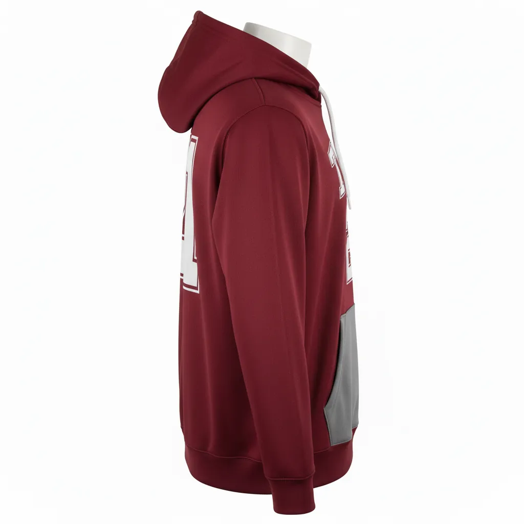 Custom Basketball Pullover Basketball Hoodie - Custom Design - Basketball Pullover Hoodie - Side View - HAMCO Sports Inc.