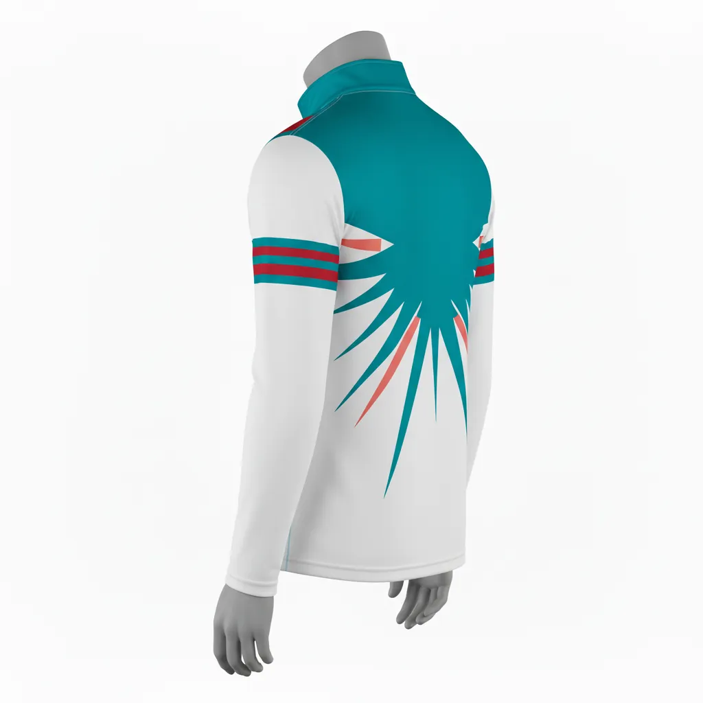 Custom Basketball Quarter Zip Practice Jersey - White, Red, White - Quarter Zip Practice Jersey Cardinal Diagonal Stripe - Back View - HAMCO Sports Inc.