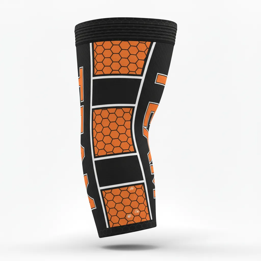 Custom Esports Arm Sleeve - Orange, Silver - Arm Sleeve All Blacks Flame - Side View - HAMCO Sports Inc.