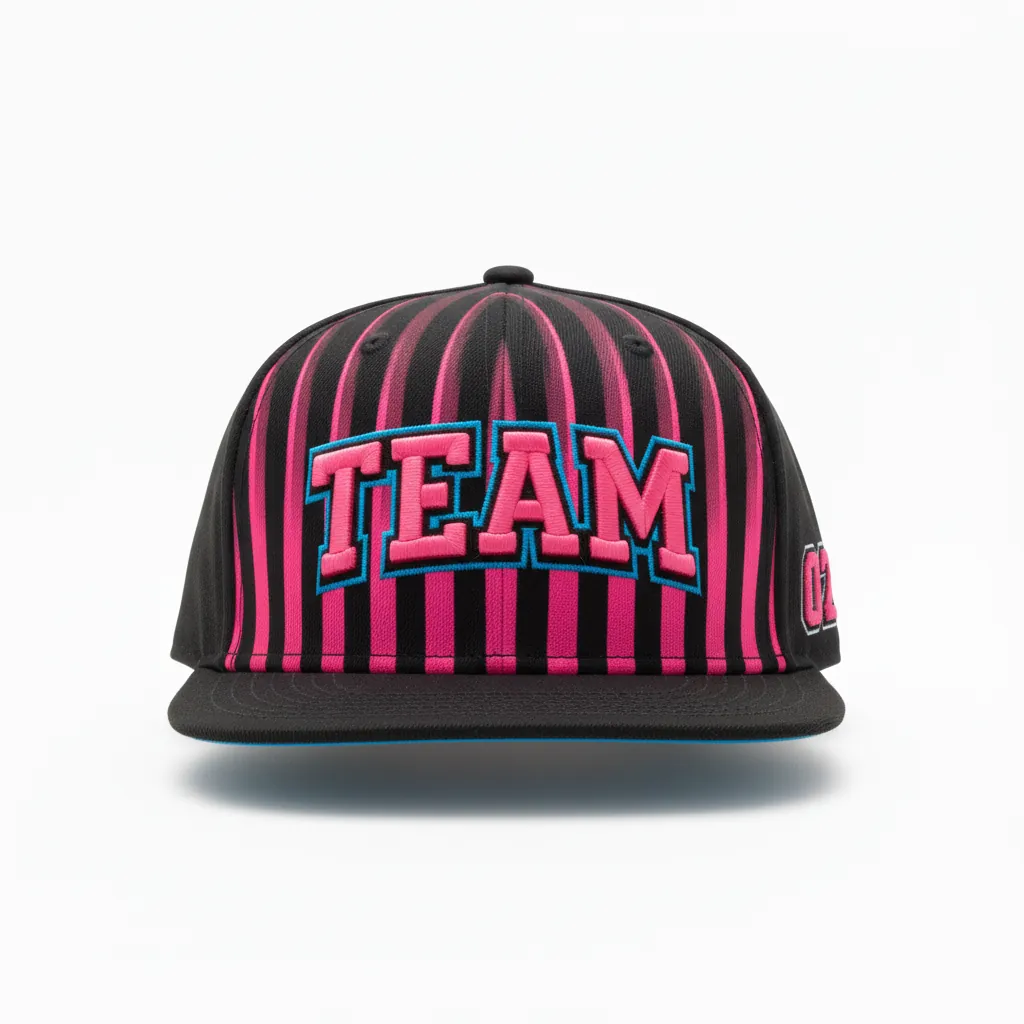 Custom Esports Cap - Blue - Team Cap All Blacks Hot Pink Electric - Front View - HAMCO Sports Inc.