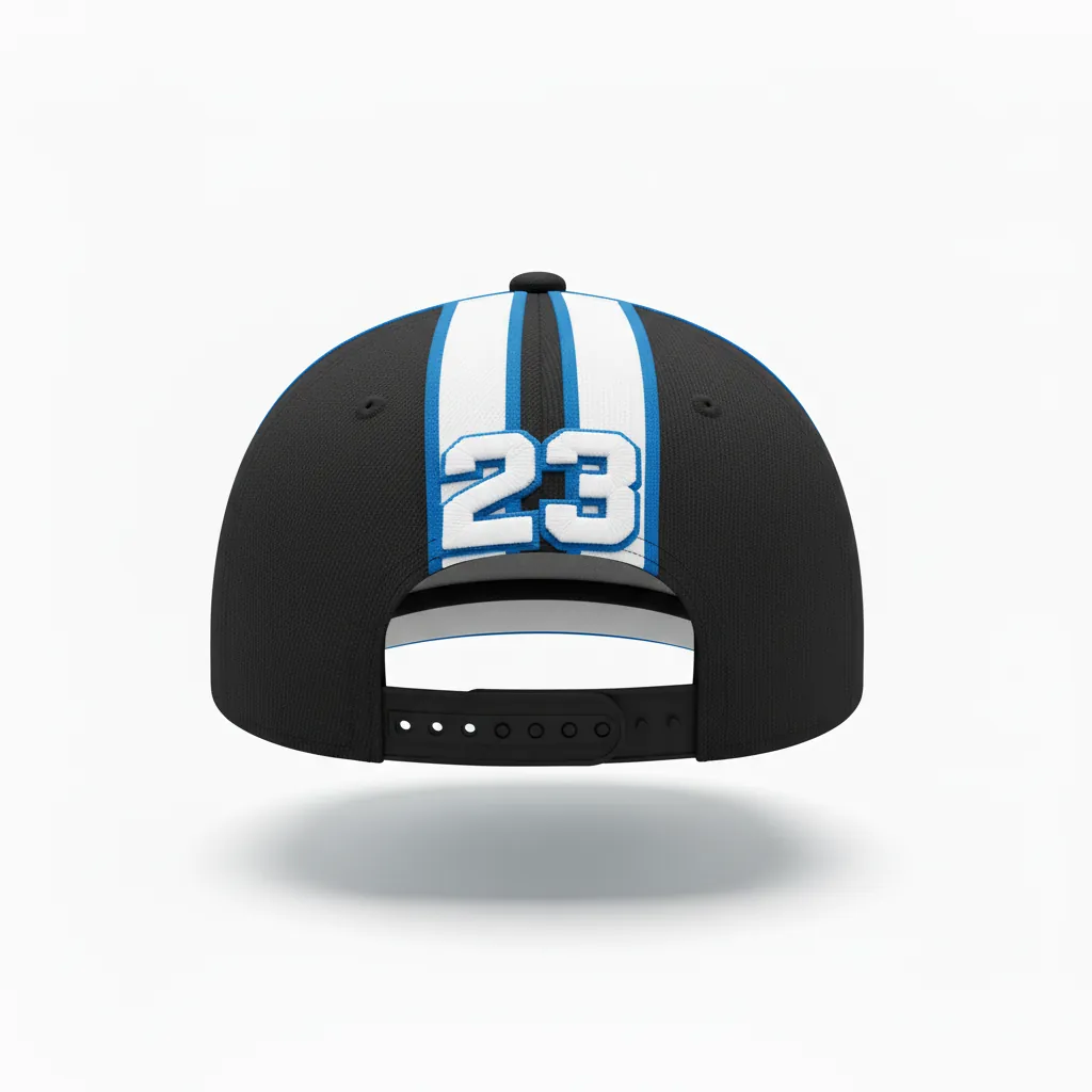 Custom Esports Cap - White, Blue - Team Cap All Blacks Electric - Back View - HAMCO Sports Inc.