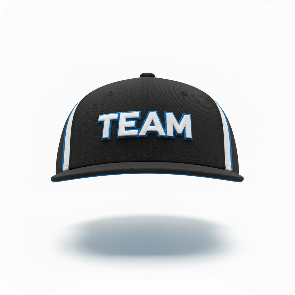 Custom Esports Cap - White, Blue - Team Cap All Blacks Electric - Front View - HAMCO Sports Inc.