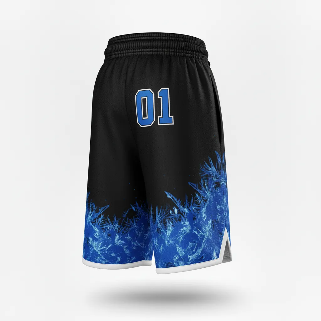 Custom Esports Esports Classic Shorts - Blue, White - Perf Shorts All Blacks Royal - Back View - HAMCO Sports Inc.
