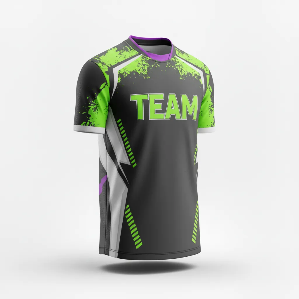 Custom Esports Esports Jersey - Yellow, White - Pro Jersey All Blacks Electric - Front View - HAMCO Sports Inc.