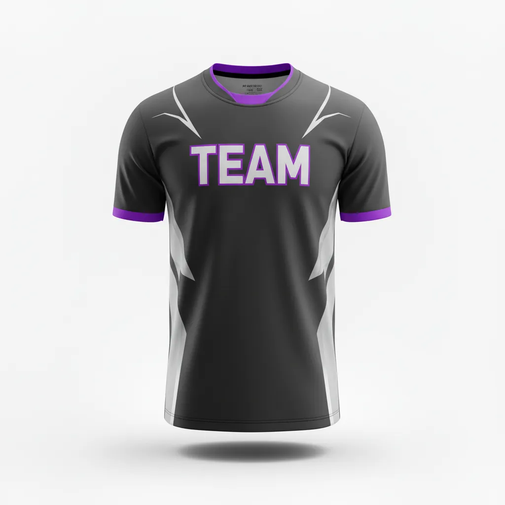 Custom Esports Esports Jersey - Silver, Purple - Pro Jersey All Blacks Cyber - Front View - HAMCO Sports Inc.