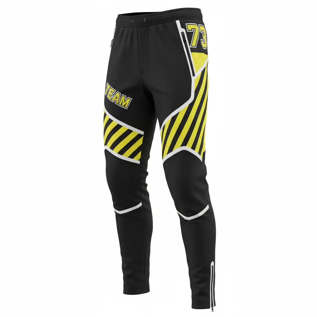 Custom Esports Esports Pant - Yellow, White - Perf Pants All Blacks Electric - Front View - HAMCO Sports Inc.