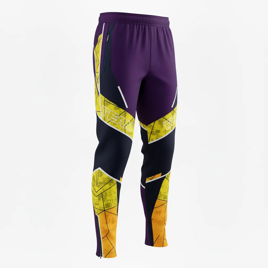 Custom Esports Esports Pant - Orange, Silver - Perf Pants All Blacks Flame - Front View - HAMCO Sports Inc.