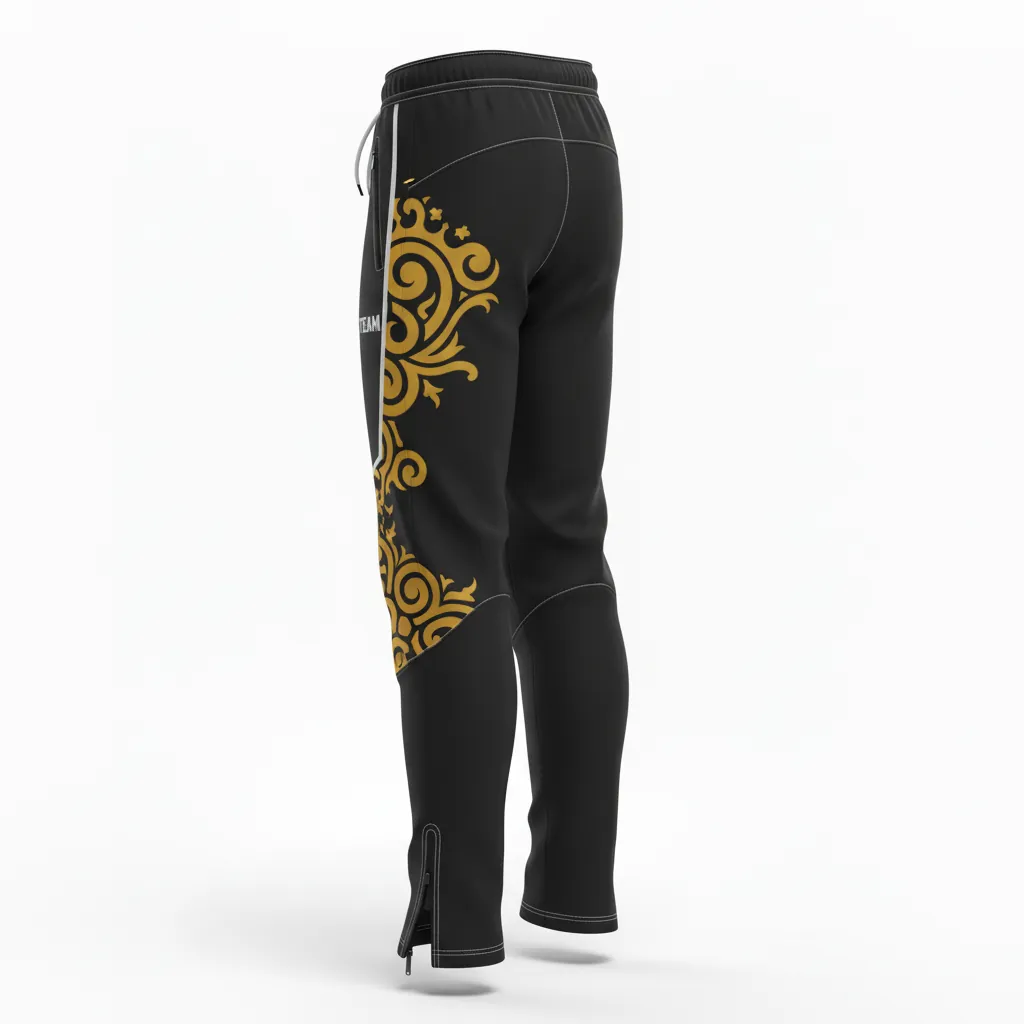 Custom Esports Esports Pant - Gold, White - Perf Pants All Blacks Vegas - Front View - HAMCO Sports Inc.