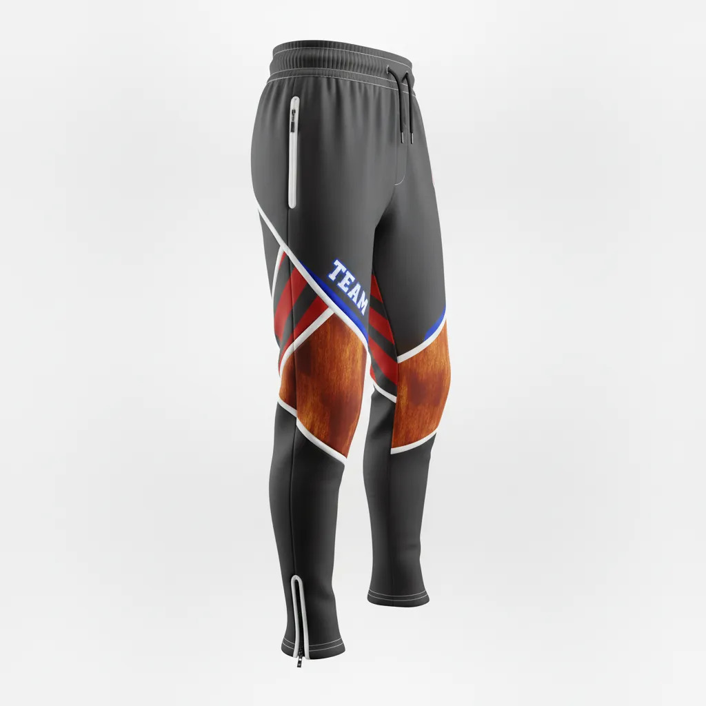 Custom Esports Esports Pant - White, Blue - Perf Pants All Blacks Electric - Side View - HAMCO Sports Inc.