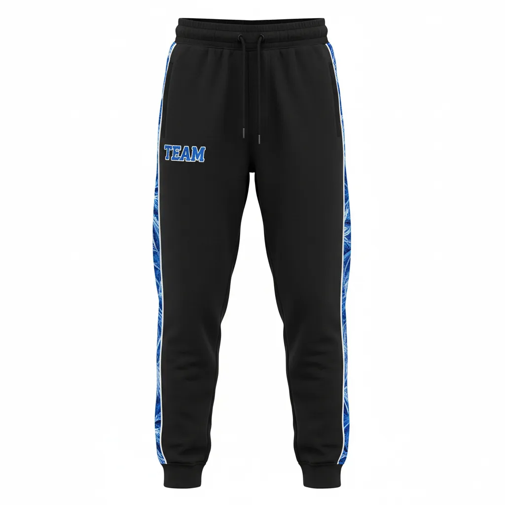 Custom Esports Jogger Pant - Blue, White - Jogger Pants All Blacks Royal - Front View - HAMCO Sports Inc.